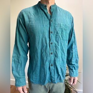 ELUK 100% Cotton Men’s Button Down Shirt - Size Large